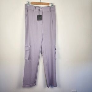 JLUXLABEL NWT Lavender Purple Pleats Straight Leg Dress Pants Womens Size Medium